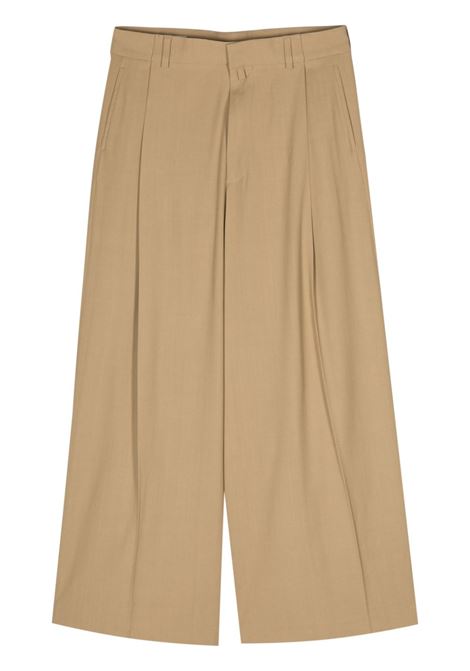 Sand beige wide-leg trousers Dries Van Noten - men DRIES VAN NOTEN | 2410209408312101